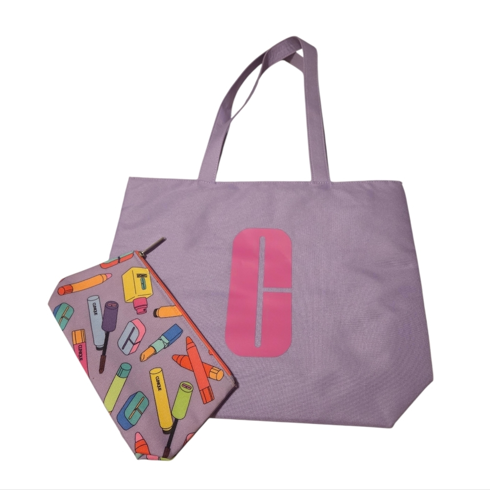 Clinique Tote And Zip Pouch Makeup Print